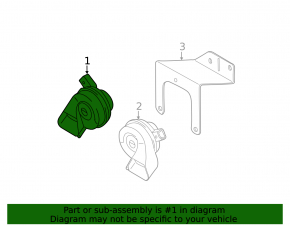 Right horn Audi Q7 4L 10-15 high
