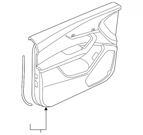 Front right door panel for Audi Q8 19-25, black leather