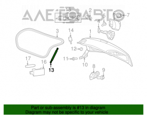 Trunk lid shock absorber left Chrysler 200 4d 11-14