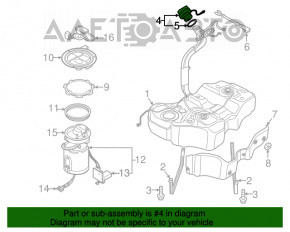Fuel filler cap VW Passat b7 12-15 USA type 2