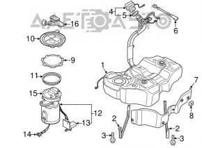 Fuel filler cap VW Passat b7 12-15 USA type 2