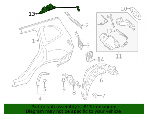 Subaru Forester 19-24 SK gas cap lock without cable