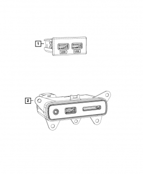 Usb Media Hub Jeep Grand Cherokee WK2 14-17 scratches Used