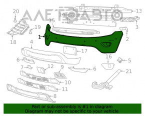 Bare front bumper upper part for Jeep Grand Cherokee WK2 17-22 parking sensor trim