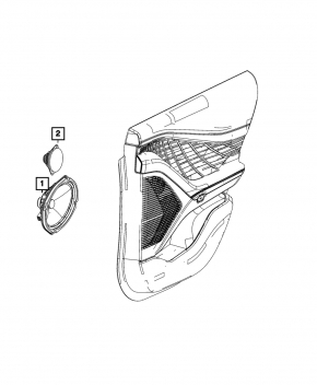 Front left door speaker for Jeep Grand Cherokee WL 21-26 ALPINE