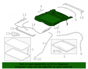 Hatch mechanism frame Acura MDX 14-16
