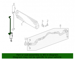 Cooling pipe oil automatic transmission Audi Q7 4L 10-15 return