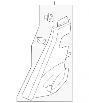 Rear pillar trim lower right VW Touareg 11-17 black