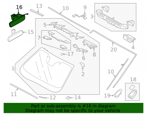 Subaru Forester 25-26 black interior mirror, auto-dimming, Homelink