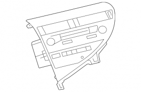 Radio, Tape Player, Climate Control, Panel Assembly for Lexus RX350 RX450h 10-15 with Deflectors, Scratches