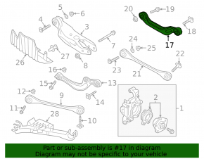 Upper rear left transverse control arm Audi A4 B9 17-25 rear