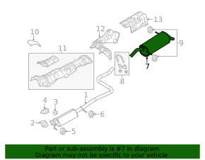 Muffler rear part with barrel Ford Fiesta 11-16 1.6 4d