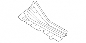 Windscreen wiper grille plastic right Mazda 3 19-