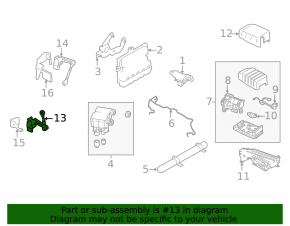 Rear left body tilt sensor Land Rover Discovery 17-23 with towbar