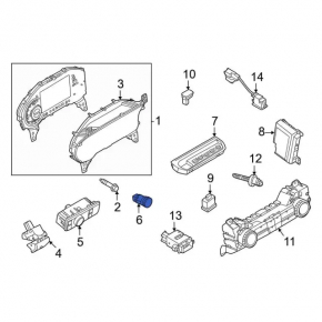 Ford Bronco Sport 21-25 Start Stop Button
