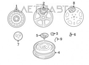Wheel nut d21 M12x1.5 Mitsubishi Eclipse Cross 18-24
