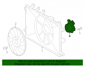 Toyota Venza 21 cooling fan motor - dented, chip broken