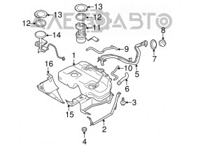 Nissan Murano z50 03-07 fuel filler neck