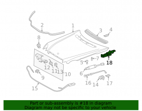 Bonnet hinge left Mercedes W211