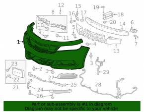 Front Bumper Naked Chevrolet Impala 14-19