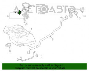Fuel pressure sensor Infiniti QX30 17- on the rail