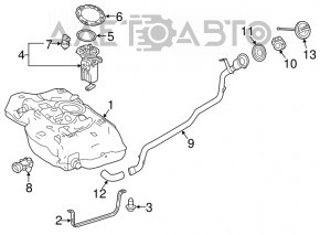 Fuel pressure sensor Infiniti QX30 17- on the rail