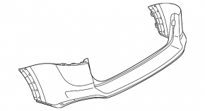 Rear bumper bare upper part VW Taos 22-25