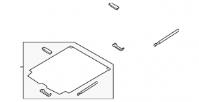 Trunk floor Volvo V90 17-22 usa black for spare tire