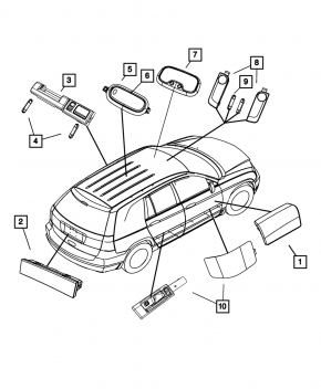 Dodge Journey 11- Trunk Door Lighting