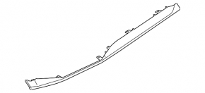Right lower front panel trim for Audi Q8 19-25 in gray-brown wood