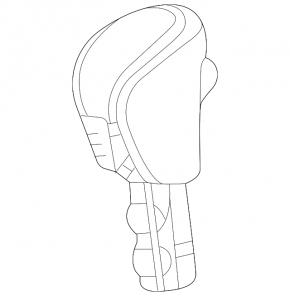 Gear knob Honda CRV 23- rubber black