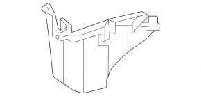 Right rear bumper guard for Lexus CT200h 14-17