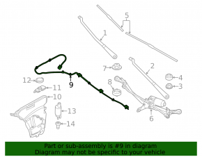 Windscreen washer nozzle chain BMW 7 G11 G12 16-22
