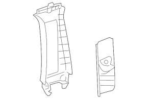 Center pillar trim upper belt right Lexus LS460 LS600h 07-12 ser