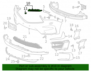 Left front bumper mount under headlight for Acura RDX 19-25 2019-21