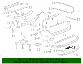 Rear bumper towing hook plug, right, VW Touareg 15-17