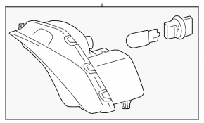 Left turn signal for Toyota Camry v55 15-17 usa LED