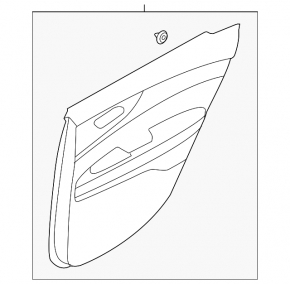 Door trim card rear left Kia Forte 19-21 4d black
