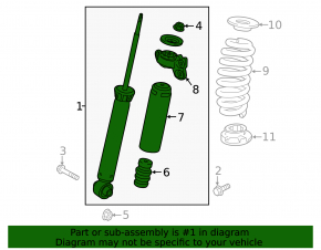 Shock absorber rear right Chevrolet Malibu 16- 1.5T, 2.0T