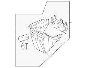 Kia EV6 22-24 black center lower front panel trim