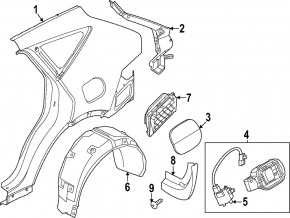 Mudguard rear right Genesis GV80 21-26
