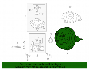 Vacuum booster Audi A4 B8 13-16 rest