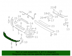 Front bumper lip Audi Q5 8R 09-12 prerest, scratch