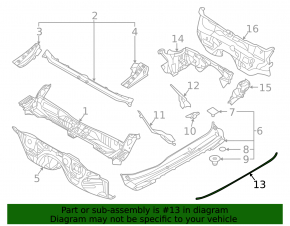 Subaru Outback 20-23 Windscreen Wiper Seal