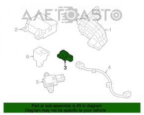 Front left airbag sensor for Hyundai Azera 12-17
