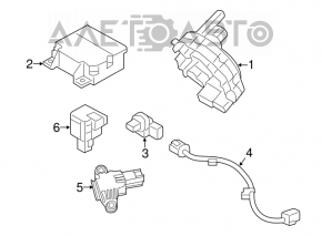 Front left airbag sensor for Hyundai Azera 12-17