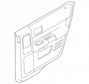 Door trim card rear left Ford Flex 09-12 pre-rest, beige