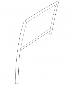 Rear right glass seal Ford Transit Connect MK2 13-