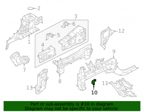 Left Nissan Rogue 21-26 TV Upper Bar Bracket