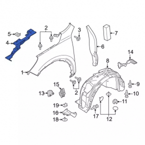 Front right fender bracket for Ford Escape MK4 20-26